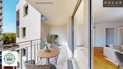 | SOMMERAKTION 1 MONAT MIETFREI | 2 ZIMMER | WOHNUNG IM 6. OG | BALKON | FOKUS WEST
