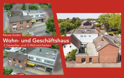 Neuss-Süden: Wohn - und Geschäftshaus mit 3 Gewerbe- und 3 Wohneinheiten – Lukrative Kapitalanlage!