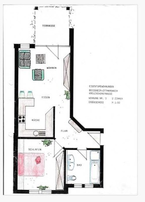 Gepflegte 2,5 Zimmer EG Wohnung in ruhiger Lage