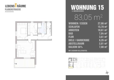 Attraktive 3-Zimmerwohnung, lichtdurchflutet und mit Balkon