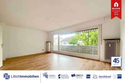 Große 3,5-Zimmer-Wohnung mit schönem Balkon. Gartennutzung & Einzelgarage.