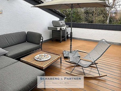 Helle 3 Zi-Wohnung mit exklusiver Ausstattung, Dachterrasse, Kamin, Sauna, zentrumsnah!