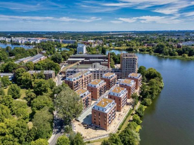 Loggia Living: Ihre NEUBAU-Wohnung am Wasser – bodentiefe Fenster – viel Licht – hochwertige Bäder
