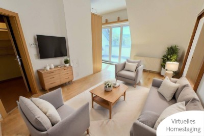 *TOP* -Anleger und Starterwohnung: 2 Zimmer im Dachgeschoss mit privater Süd-Ost-Terrasse und Garagenplatz