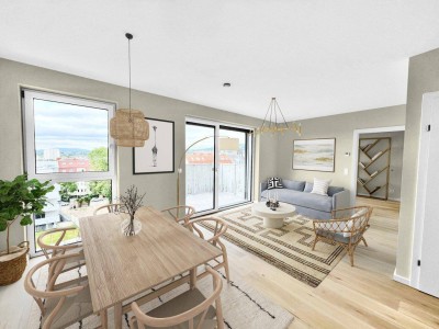 GRÜNBLICK | 2-ZI ERSTBEZUG MIT 2 BALKONEN + TIEFGARAGE IN 1140 WIEN