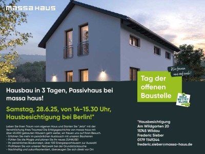 SCHAUTAG AUF DER BAUSTELLE IN WILDAU !!! 28.06.2025, 14h-15.30h Uhr ! 0179 1149244