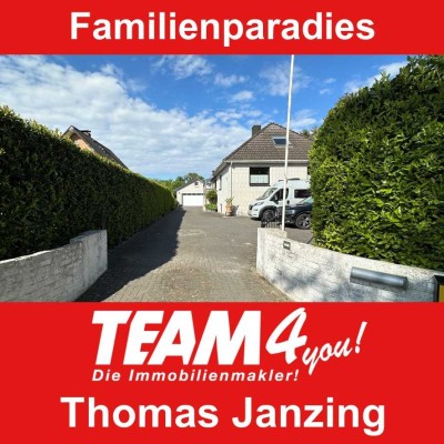 TEAM 4you: Ein Zuhause, das Familie groß schreibt! Mit Garagen/Werkraum auf weitem Grün und Pool!