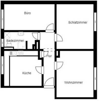 Stilvolle 3-Zimmer-Wohnung mit EBK in Ladenburg