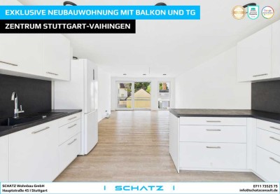 Lichtdurchflutete Neubauwohnung mit Balkon im Zentrum Vaihingens