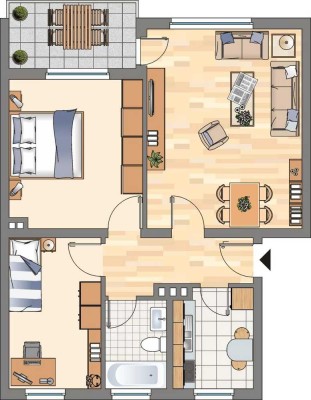 Zentrale 3-Zimmer-Wohnung in Castrop-Rauxel Schwerin