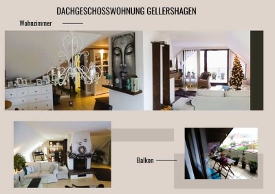 Helle 3-Zimmer Dachgeschosswohnung mit Balkon in Gellershagen
