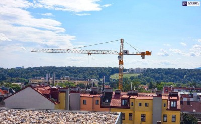 Ein Zuhause mit königlichem Panorama! Modernes Dachgeschoss + Traumblick + 3 Zimmer + 2 Terrassen + Eco-freundliche Erdwärme + Viel Grün + Viel Privatsphäre!