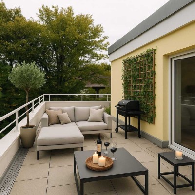 Rare Gelegenheit: Penthouse sonnig und rundumterrassiert, in Bestlage, München Obermenzing