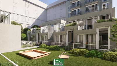 Maisonette mit kleinem Garten und Terrasse! Erstbezug mit AirBnB-Möglichkeit in ruhiger aber zentraler Lage - Fertigstellung Herbst 2025