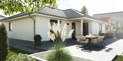 Ein Haus mit Seele – Ihr Rückzugsort, geplant und massiv gebaut. Schicker Winkelbungalow.