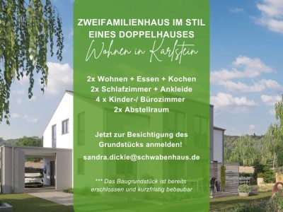 Exklusiv für Sie: Zweifamilienhaus im Stil eines Doppelhauses