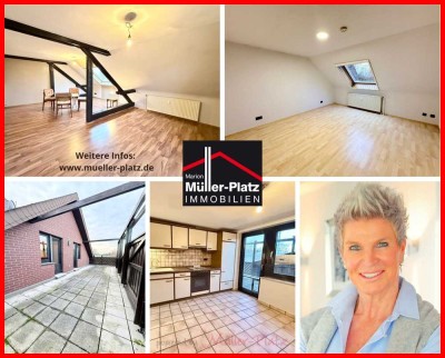 Wohnen in ruhiger Lage:
Gemütliche 4-Zimmer-Wohnung mit großzügiger Dachterrasse!