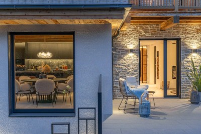 "Wiesenlodge": einzigartige Gartenwohnung mit privatem Pool
