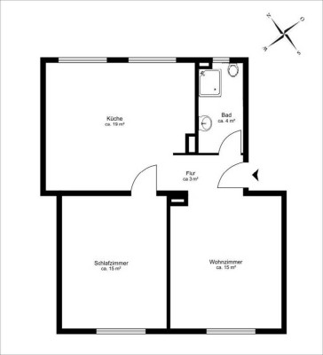 Geschmackvolle 2,5-Zimmer-Dachgeschosswohnung mit gehobener Innenausstattung in Hamburg Uhlenhorst