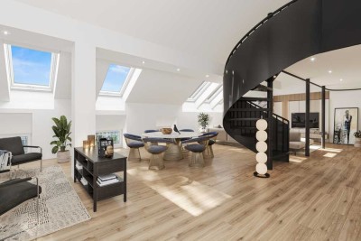 Bezugsfrei im Loftstil mit Dachterrasse für Akustik-Liebhaber