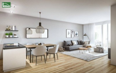 Für Unternehmer und Selbständige! Wohnen &amp; Arbeiten vereint! Exklusive 4-Zimmer Wohnung mit großzügiger Freifläche - Top-Lage beim Ladinigpark!