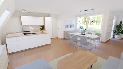 Stilvolle, modernisierte 4-Raum-DG-Wohnung mit lux. Innenausstattung mit Balkon und EBK in Freiberg