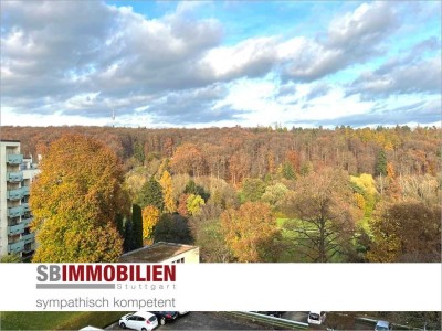 Freie 3,5-Zimmer-Wohnung im 4.OG mit Aufzug, Süd-Balkon und TG-Platz in Degerloch am Ramsbachtal!