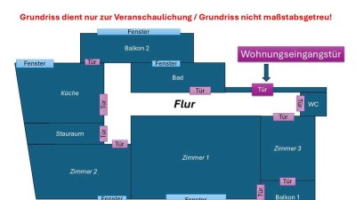 Nachmieter für 3 Zimmer-Wohnung Siemens-nahe Erlangen Bruck