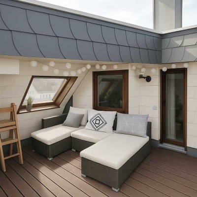 Ruhige Dachgeschosswohnung mit Sonnenterrasse