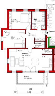 Geschmackvolle, neuwertige 3-Zimmer-Wohnung mit gehobener Innenausstattung mit Balkon und EBK