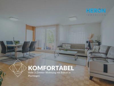 KOMFORTABEL – Helle 3-Zimmer-Wohnung mit Balkon in Plochingen