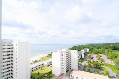 11. Etage! Traumhafte Ferienwohnung mit Balkon & Meerblick – nur wenige Schritte vom Strand entfernt