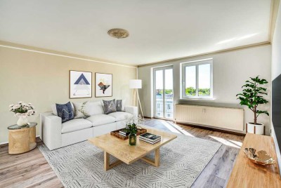 Gepflegte 2-Raum-Wohnung im Erstbezug mit Stuckdekor und Stellplatz – Hochwertiges Wohnen in begehrt