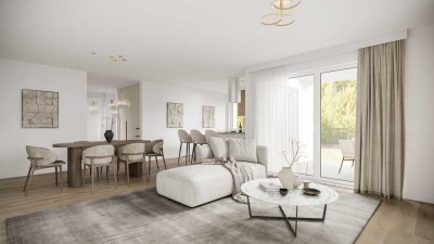Erstbezug: Geschmackvolle, barrierearme Wohnung mit gehobenem Standard und Garten in Schwafheim