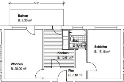 Geschmackvolle 2-Raum-EG-Wohnung mit Balkon in Stutensee-Büchig