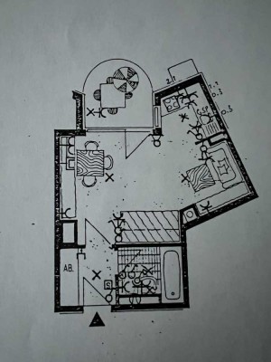 Exklusive 1-Raum-Wohnung mit kleiner Terrasse und Einbauküche in München Perlach