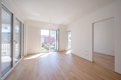 LILIE: smartes Wohnen im Dachgeschoß - südseitiger 2-Zimmer-Wohngenuss mit Loggia