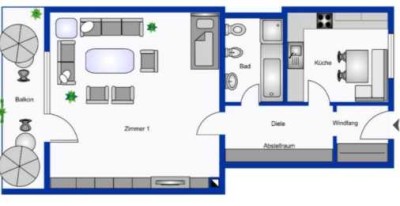 Helle 1,5-Zimmer-Wohnung mit Balkon in Herten WE 33
