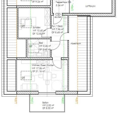 Erstbezug: Ansprechende 2-Zimmer-DG-Wohnung in Theißing