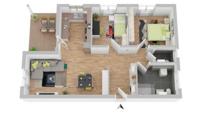 Neubau 3,5 Zi.-EG-Wohnung in Mössingen; mit Gartenanteil