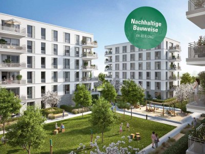 4-Zi.-Traum für Familien mit großer offener Wohnküche, 2 Bädern und Balkon, EH-40 Standard