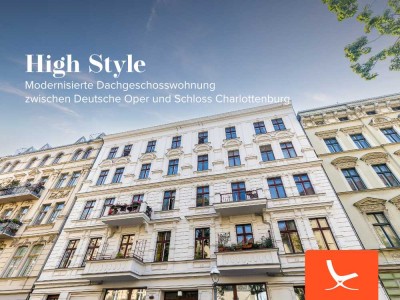 High Style - Modernisierte Dachgeschosswohnung zwischen Deutsche Oper und Schloss Charlottenburg