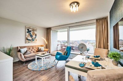 Stylische 2-Zi. Wohnung mit Penthouse-Charakter und Meerblick in Wenningstedt