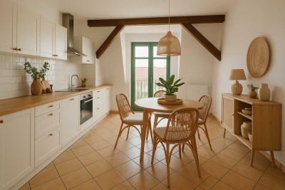 Für Sportliche: DG-Wohnung mit Ausblick nahe der Altstadt