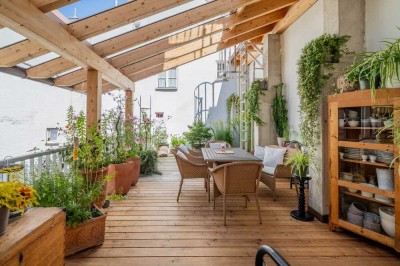 Charmante Wohnung im Zentrum von Landsberg, TOP Kernsaniert mit großer Terrasse und Garage