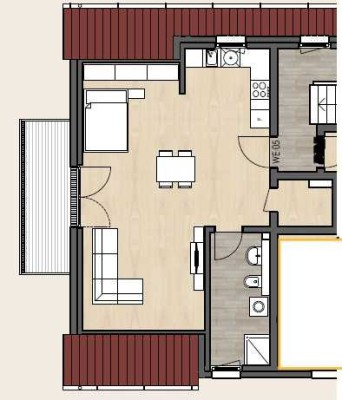 Freundliche 1- Zimmer -Dachgeschosswohnung in Alsheim