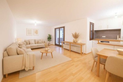 Stilvolle 2-Zimmer-Etagenwohnung mit großem überdachten Ostbalkon