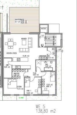 Helle neue Penthousewohung mit großer Dachterrasse  in Schweich-Stadtmitte