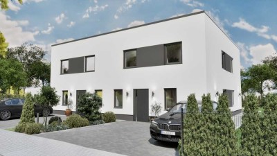 Top-Lage in Weiden: Kubus-Doppelhaushälfte, Baupartner gesucht. FBH, A+, Photovoltaik, Lüftung