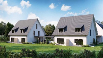 Erstbezug: massive Neubau-Doppelhaushälfte auf 581 qm großem Gartengrundstück (Haus 4)